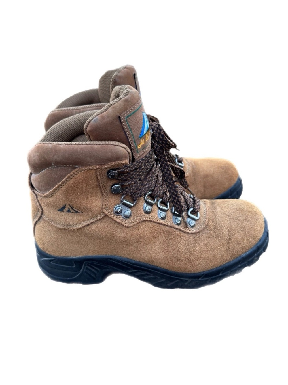Mt Everest VTG Summer 5 Leather Hiking Winter Boots Brown Suede HERS 6.5 HIS 4.5